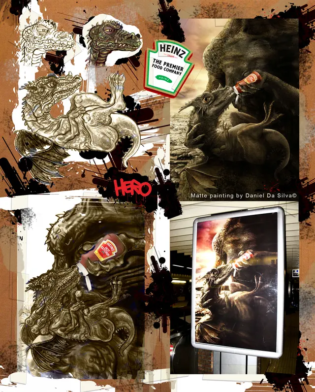 Process board: sketches, final illustration and metro poster